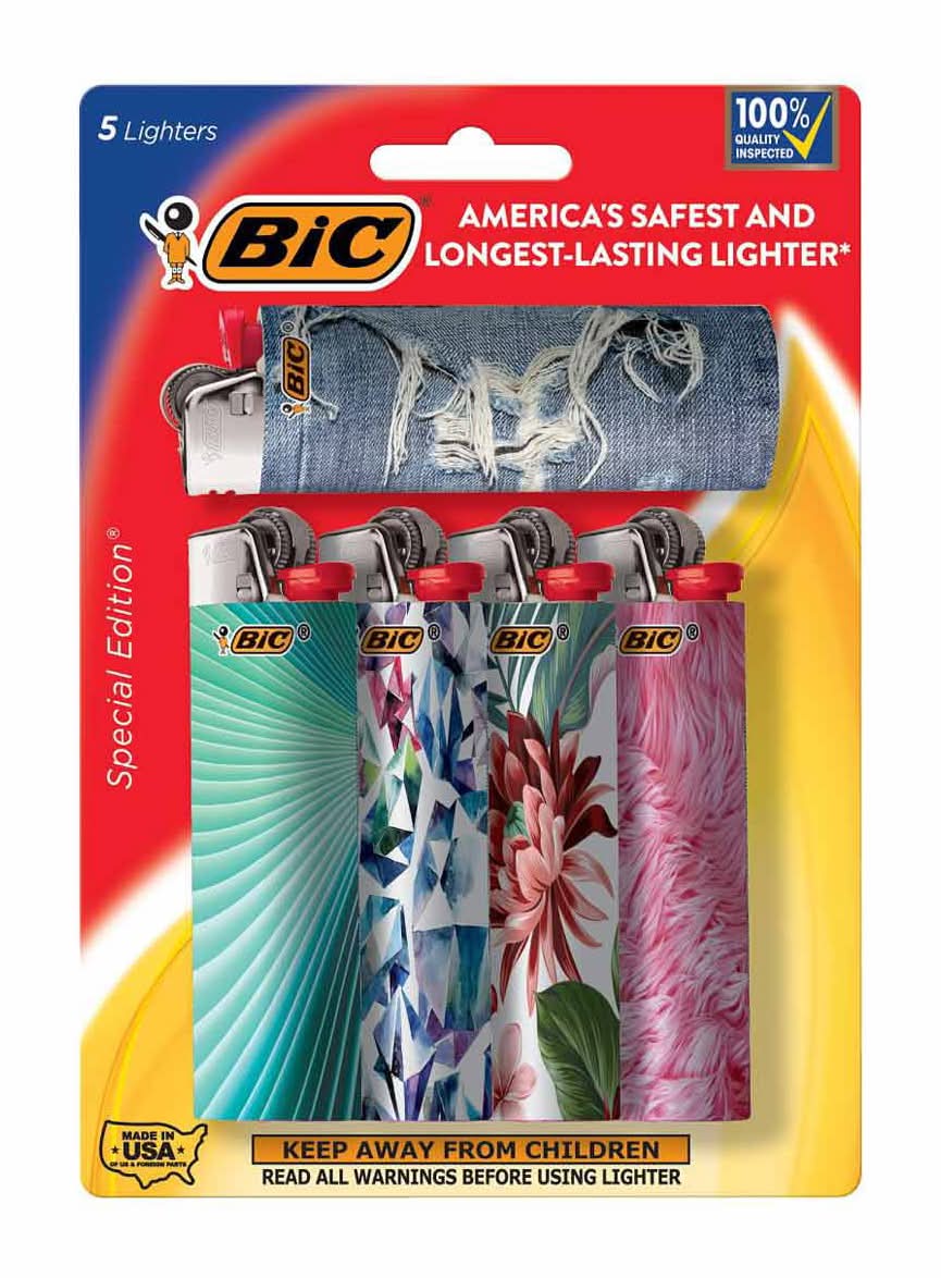 BiC Special Edition Favorites Series Lighters Pocket Style Safe Child-Resistant Assorted Colors (Packaging May Vary) 5-Count