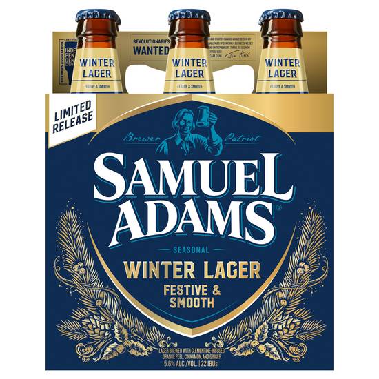 Samuel Adams Winter Lager Ale Beer (6 pack, 12 fl oz)