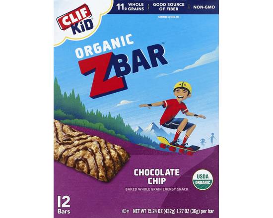 Clif · Organic Chocolate Chip Z Bars (12 x 1.3 oz)