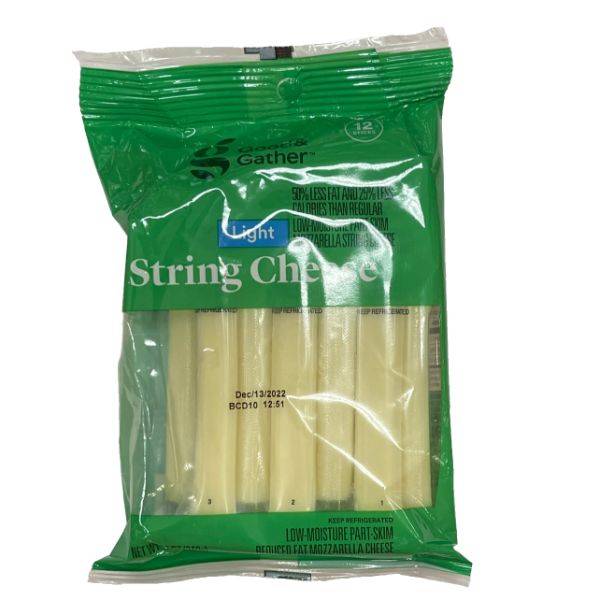 Good & Gather Mozzarella Light String Cheese (12 oz, 12 ct)