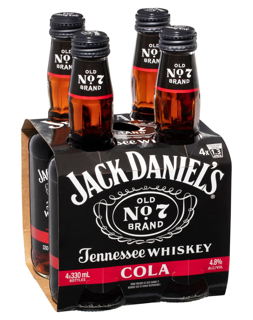Jack Daniels & Cola Bottle 330mL X 4 pack