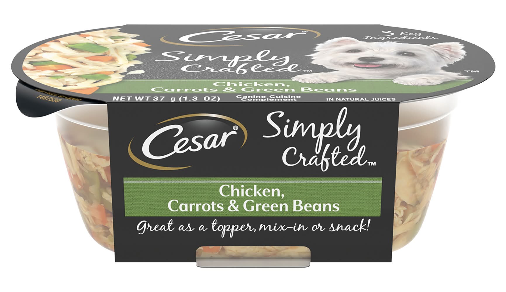Cesar Simply Crafted Chicken Carrots & Green Beans Dog Food (1.3 oz)