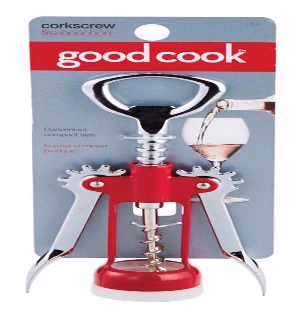 Good Cook Red Steel Wing Corkscrew