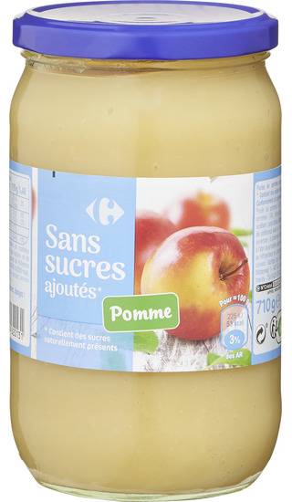 Compote pommes sans sucres ajoutés CARREFOUR - le pot de 710g