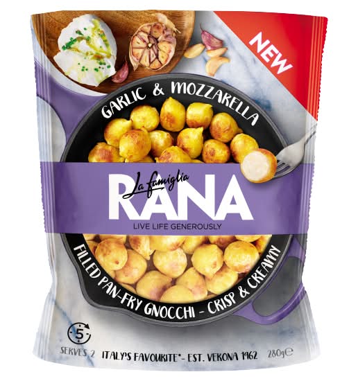 La Famiglia Rana Garlic & Mozzarella Filled Pan-Fry Gnocchi (280g)