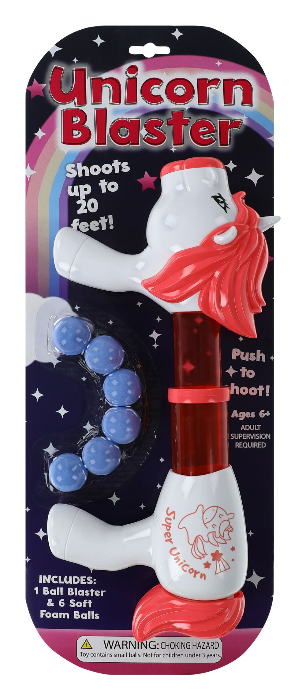 Unicorn Blaster Foam Ball Shooter Dark Pink