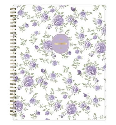 2026-2027 Blue Sky Sincerely Jules Forget Me Not Purple 8.5 x 11 Academic Weekly & Monthly Planner, Plastic Cover (161386)