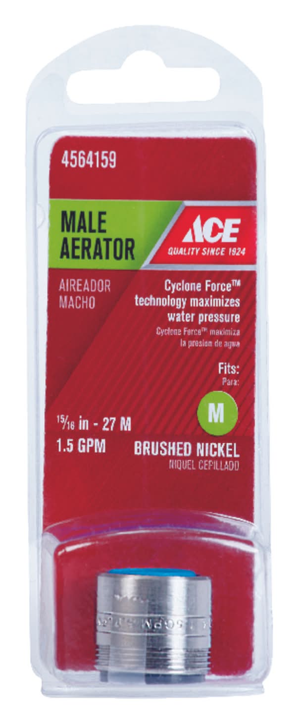 ACE Male Thread 15/16 In.-27M Brushed Nickel Faucet Aerator
