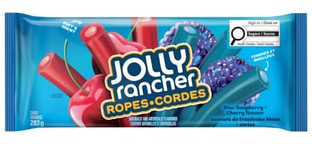 Jolly Rancher Ropes Chewy Candy, Blue Raspberry-Cherry (283 g)