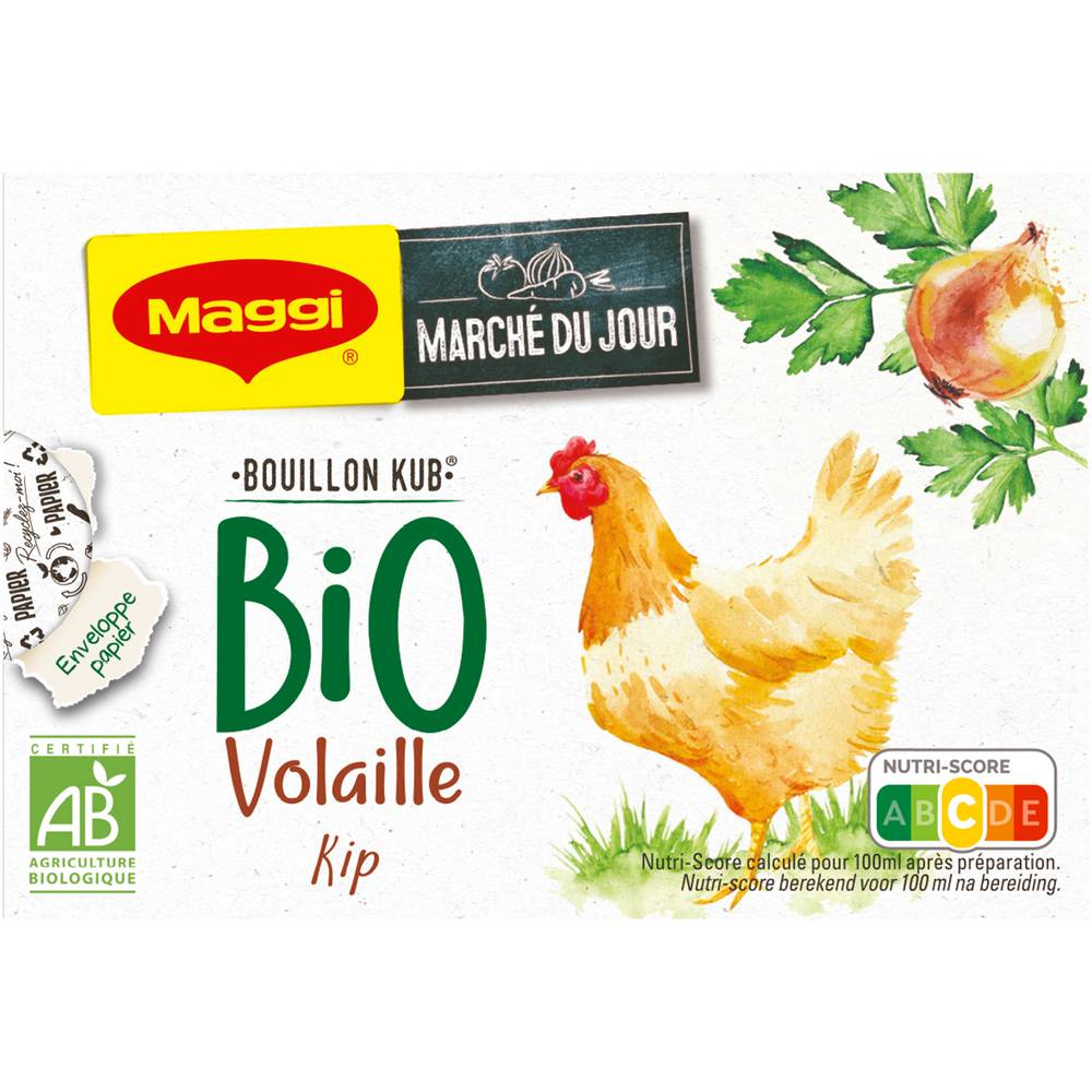 Nestlé - Maggi bouillon kub bio volaille