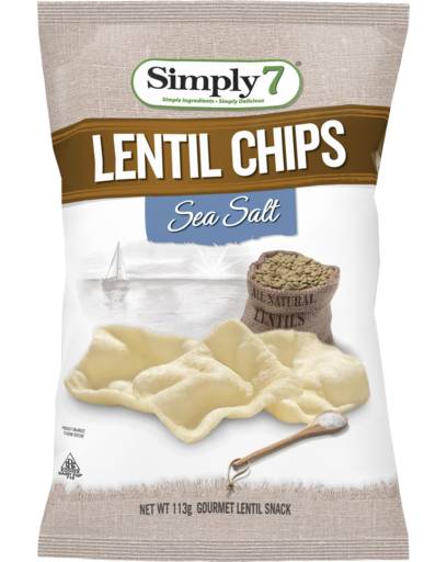 Simply 7 Lentil Chips, Sea Salt (113g)