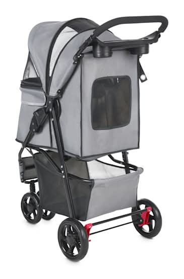 EveryYay Collapsible Pet Stroller, 33'' L X 18'' W X 38'' H, Grey