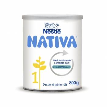 Leche infantil para lactantes en polvo Nestlé Nativa 1 lata 800 g.