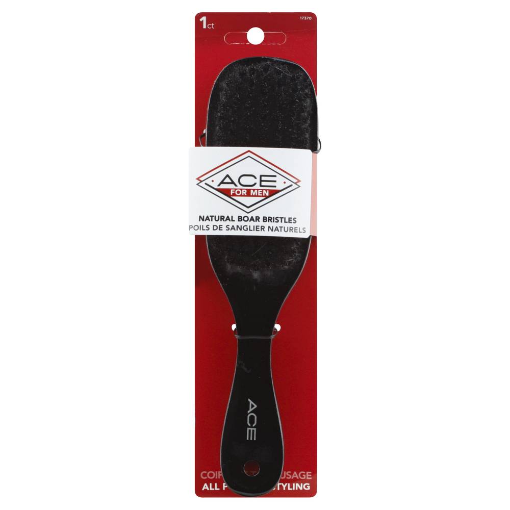 ACE Hairbrush Natural Boar Bristles (6.4 oz)