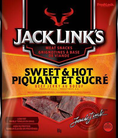 Jack Link's Sweet & Hot Beef Jerky Meat Snacks (80 g)