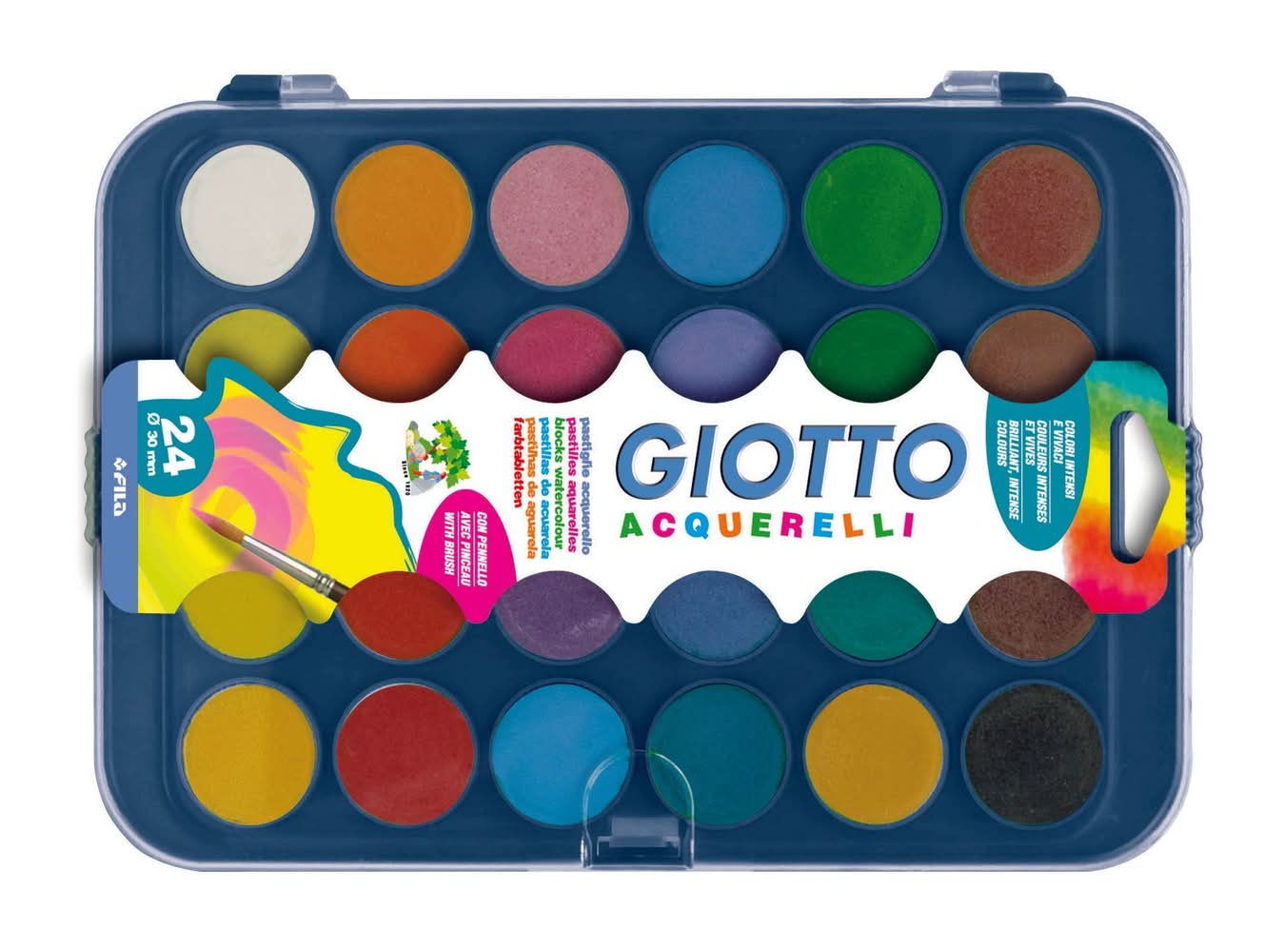 Conjunto Aguarelas 24 unidades Giotto