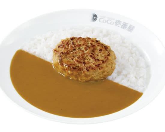 ハーフポークカレー＋ハンバーグ(1個) Half order Pork curry with hamburger (1 pc)