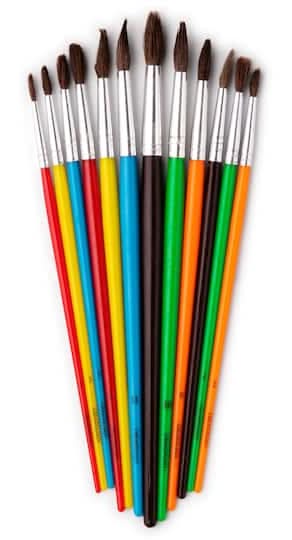 Creatology Natural Bristle Paintbrushes Ages 3+, Assorted, Assorted (0.01 oz, 12 ct)