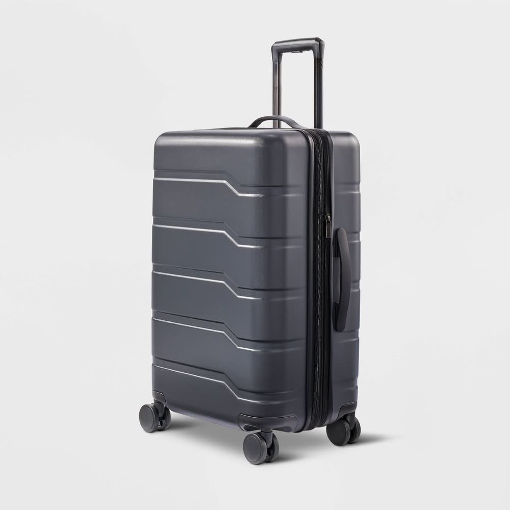 Open Story Hardside Checked Suitcase 72 L, M, Gray
