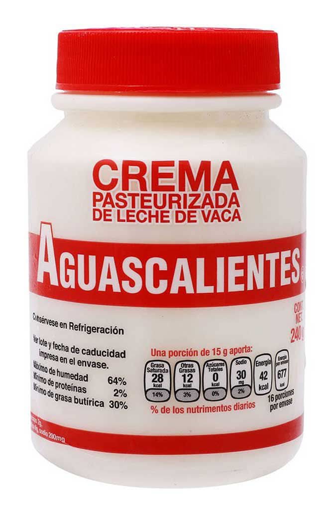 Aguascalientes · Crema pasteurizada (240 g)