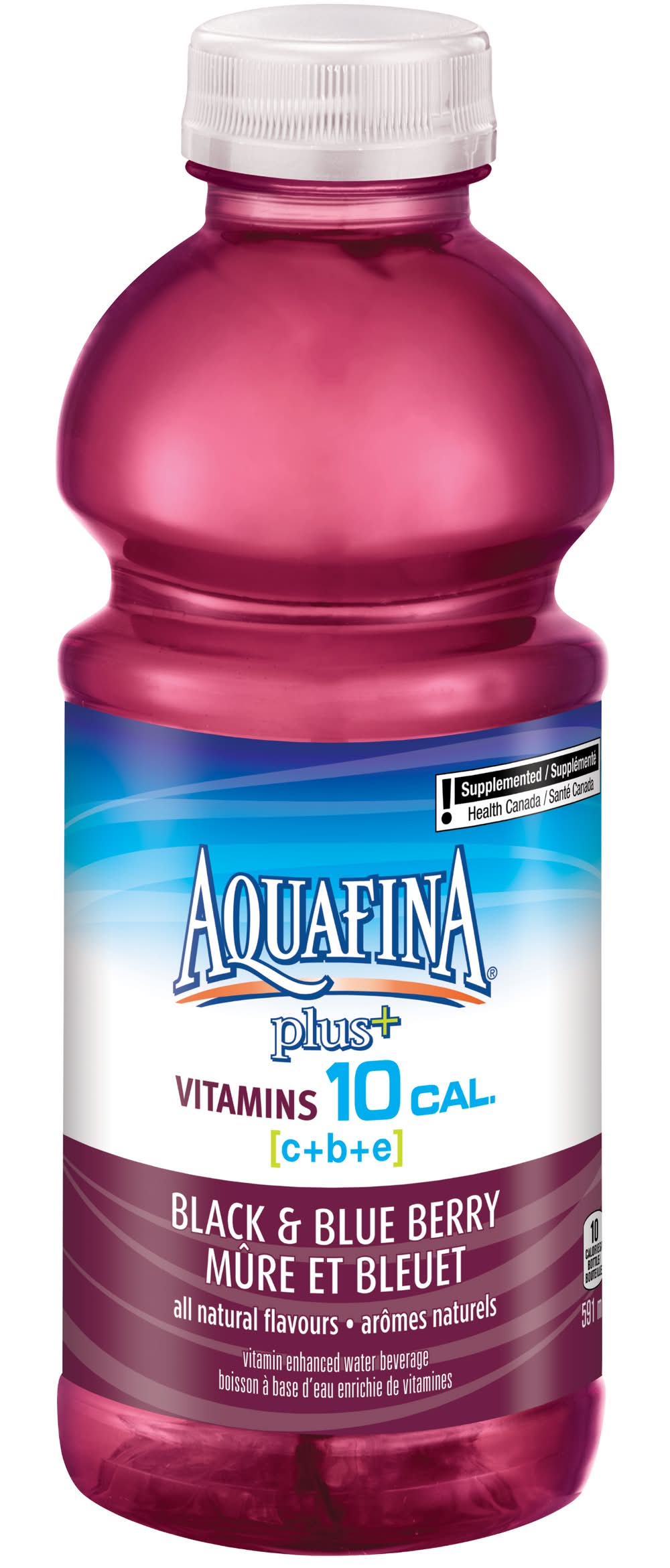 Aquafina aquafina plus vitamins 10 cal mûre et bleuet (591ml) - vitamins black & blue berry water (591 ml)