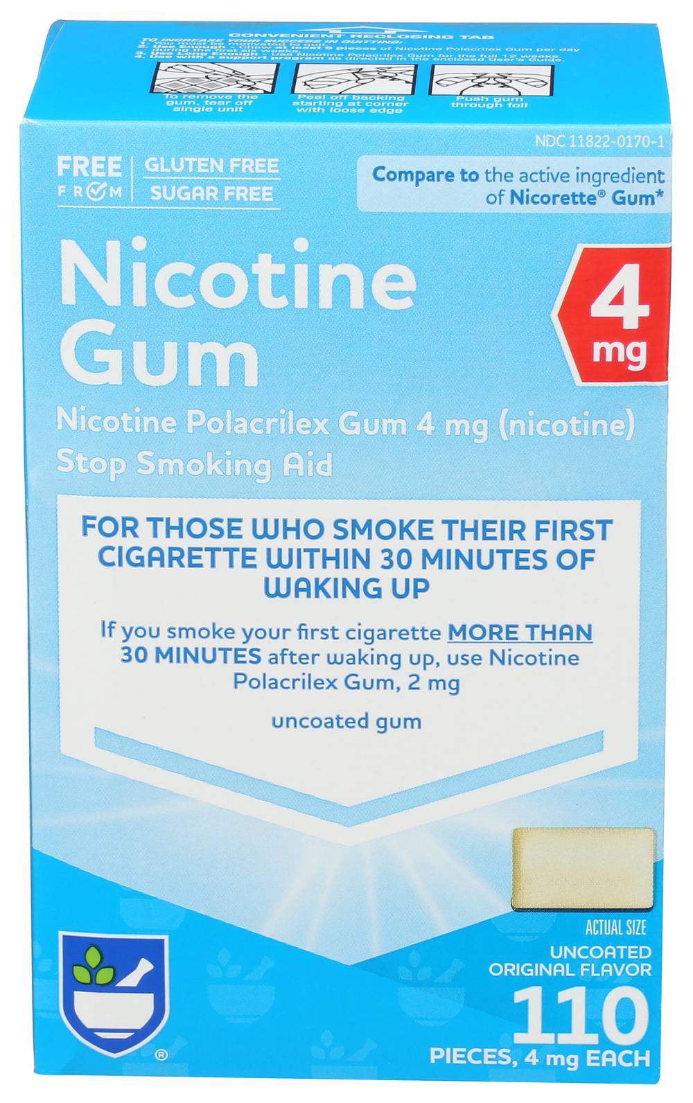 Rite Aid Rite Aid Nicotine Gum Uncoated (110 ct)