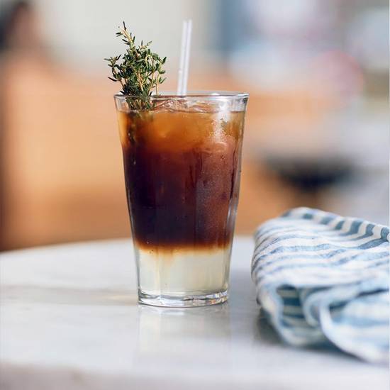 Lemon, Thyme, Espresso Spritz