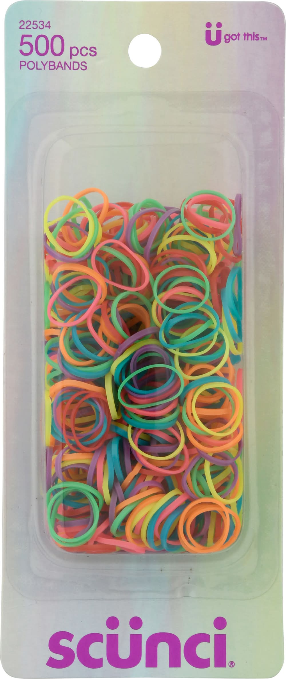 Scunci Color Polybands, Assorted (1.6 oz, 500 ct)