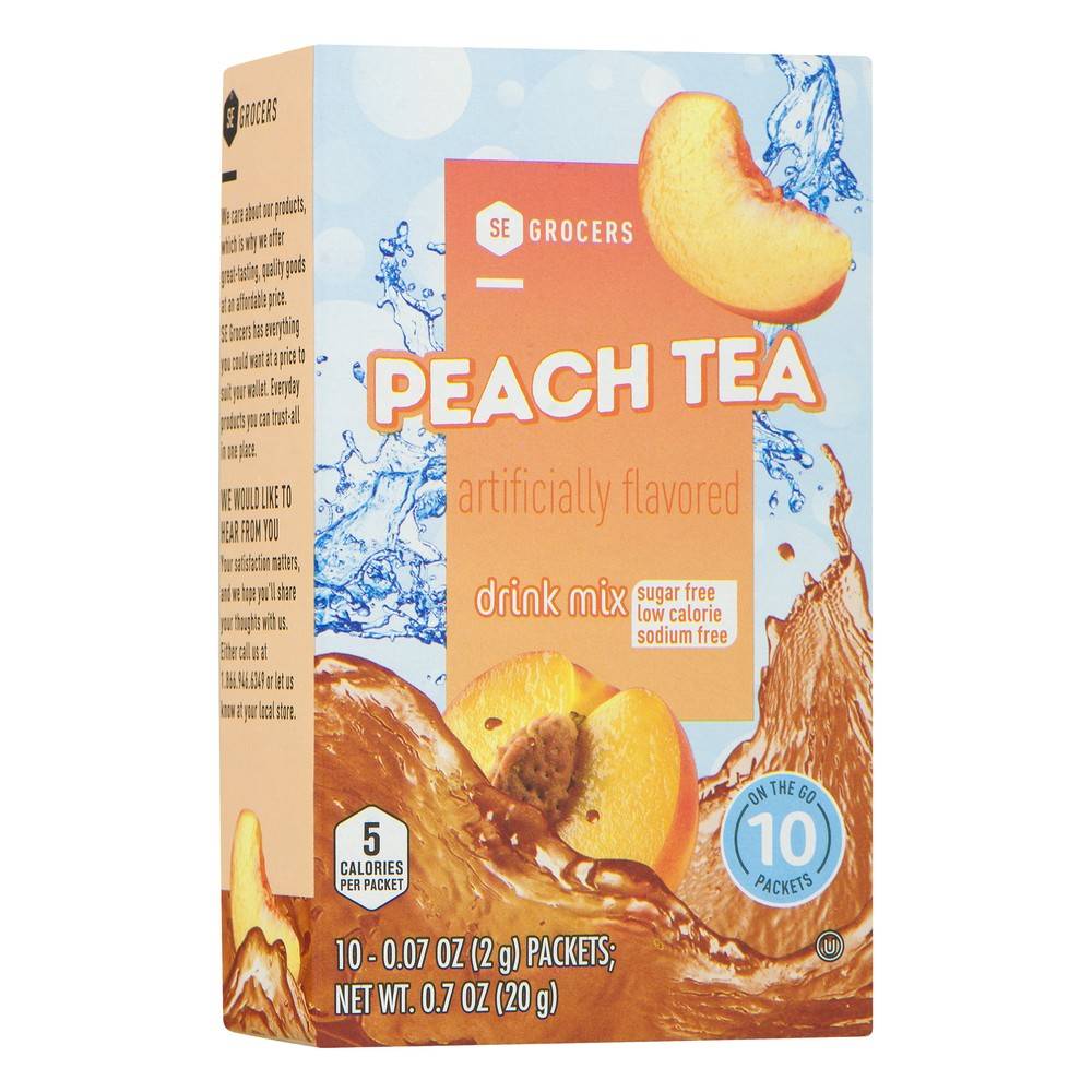 SE Grocers Peach Tea Drink Mix (0.7 oz, 10 ct)