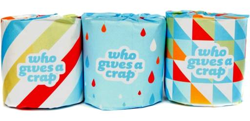 Who Gives A Crap Toilet Paper, 10 x 10cm (6 pack)