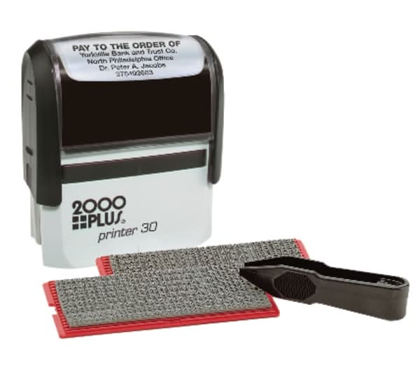 Cosco 2000PLUS Self-Inking Print Kit, 1 7/8" x 3/4" Impression, Black