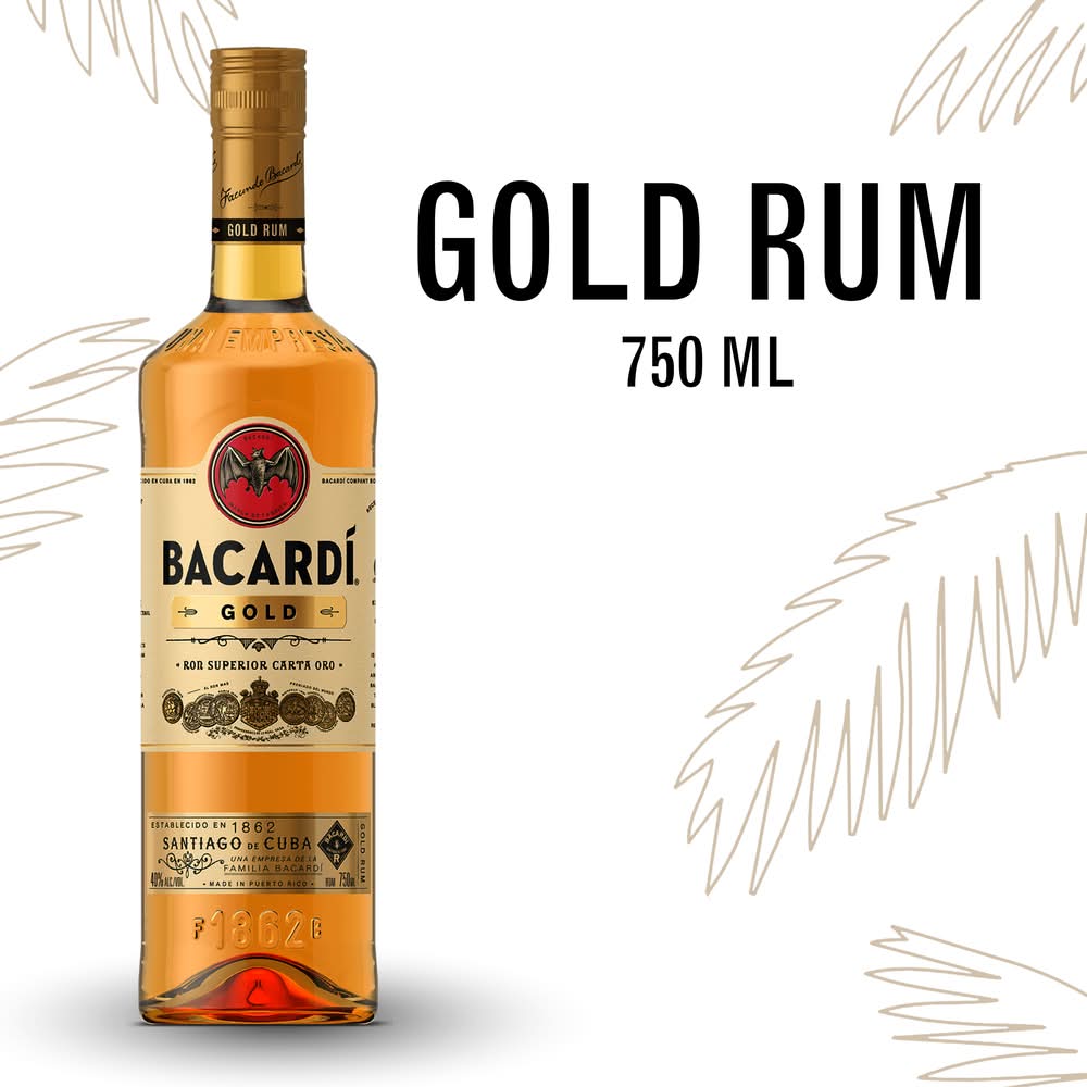 Bacardí Gold Superior Rum (750 ml)