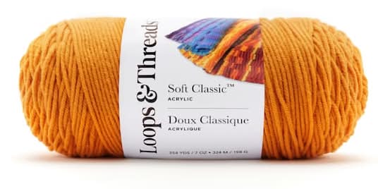 Loops & Threads Soft Classic Solid Yarn, Curry