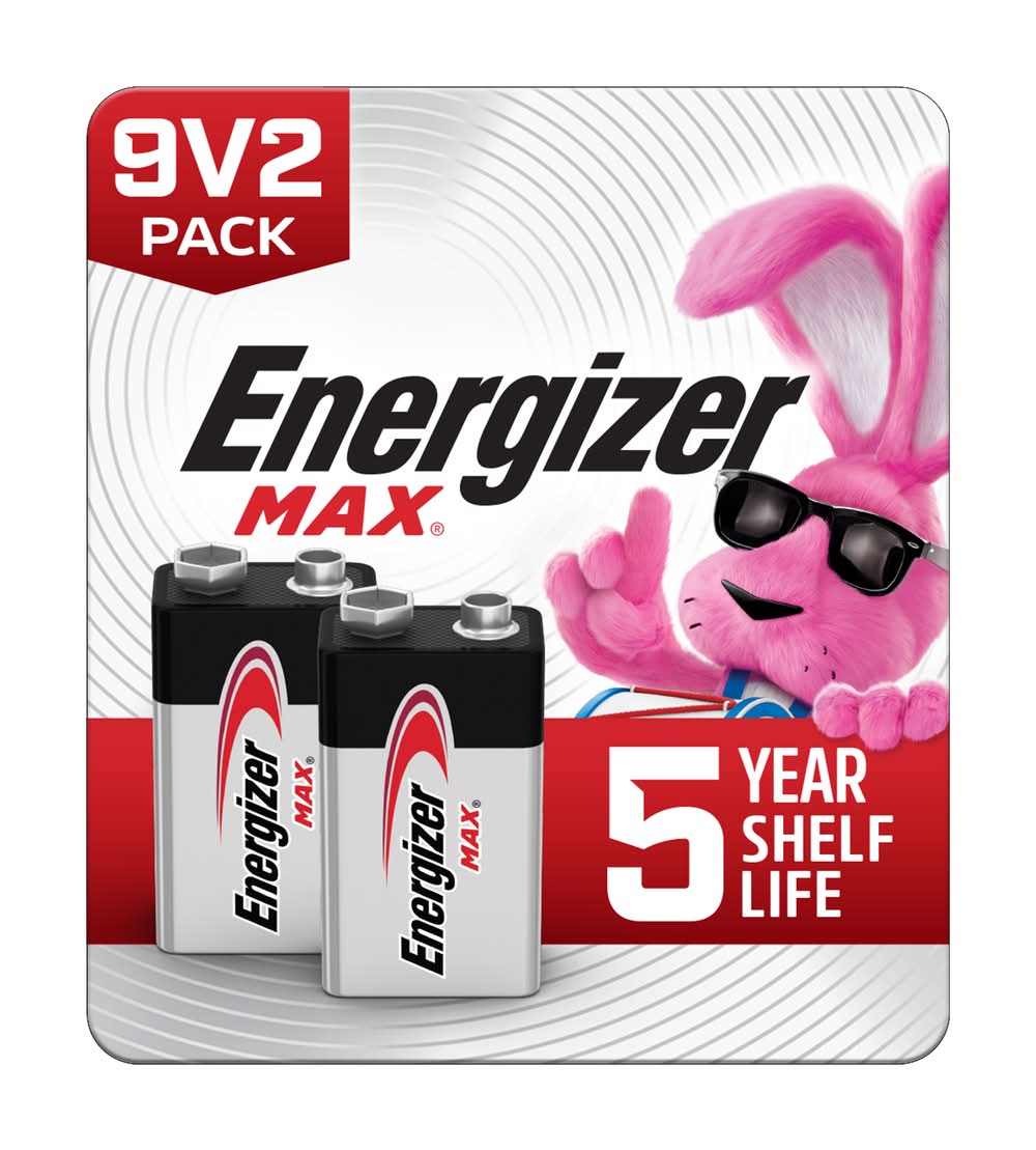 Energizer Max 9v Batteries (2 ct)