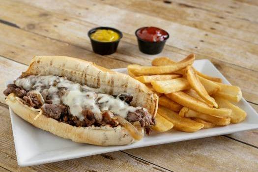 Order Philly Cheese Steak Sandwich food online from Lindburgers store, Jupiter on bringmethat.com