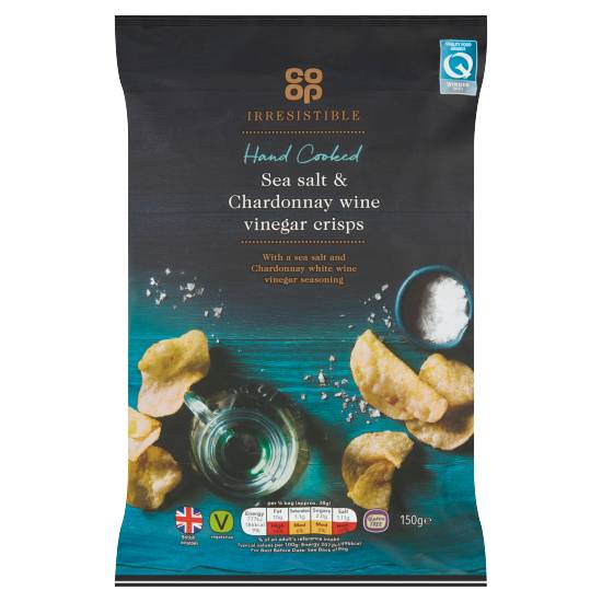 Co-op Sea Salt & Chardonnay Wine Vinegar, Irresistible Crisps (150g)