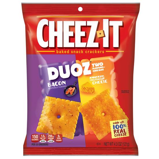 Cheez-It Duoz Baked Snack Crackers ( bacon-cheddar cheese)