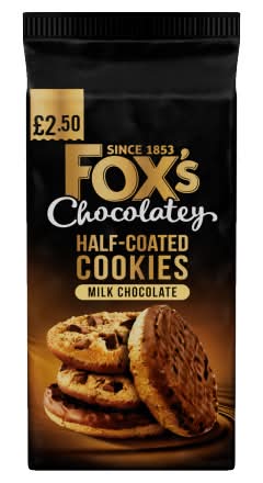 Fox's Fabulous Half Coated Milk Chocolate Cookies (175g)