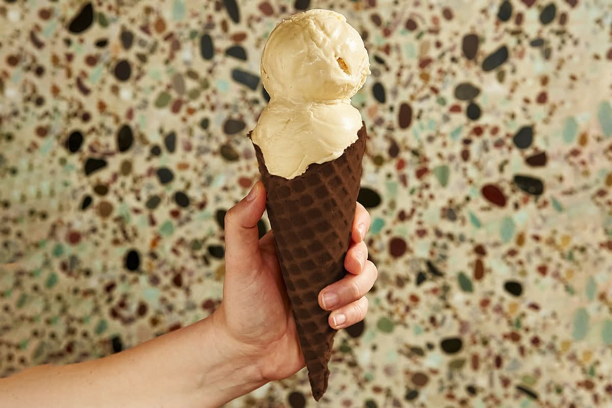 Salted Brownie Waffle Cone (on the side)