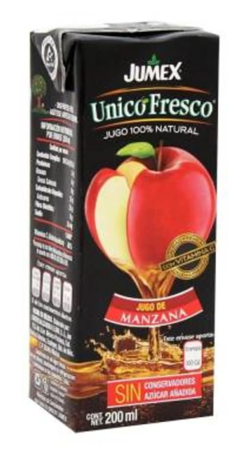 Jumex · Único fresco jugo natural, manzana (200 ml)