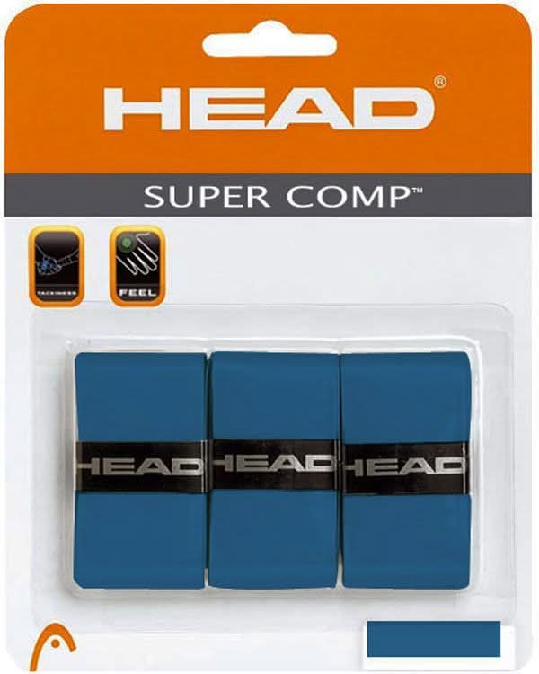 HEAD Super Comp Overgrip Tape - 3 Pack (Blue)
