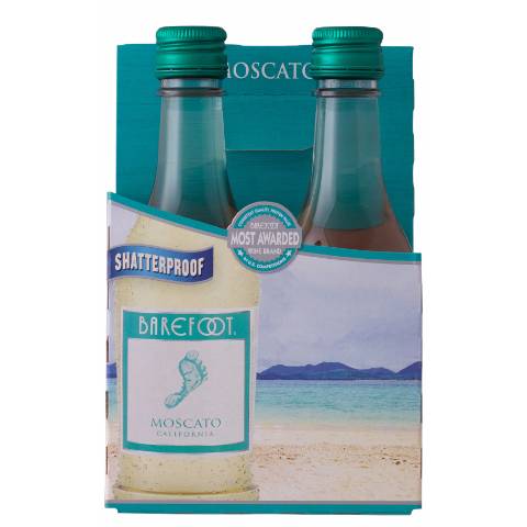 Barefoot Moscato 4 Pack 187mL