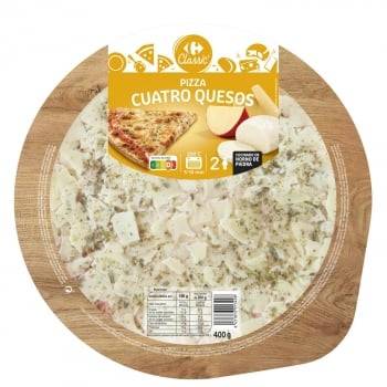 Pizza 4 quesos Carrefour Classic 400 g.
