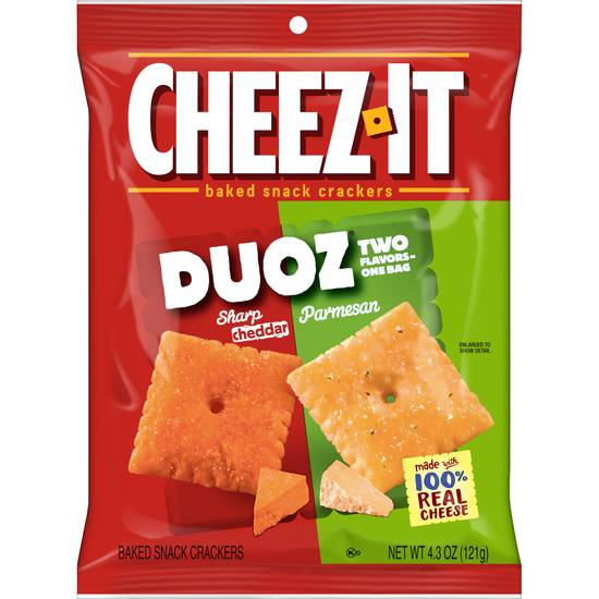 Cheez-It Duoz Baked Snack Crackers (sharp cheddar & parmesan)