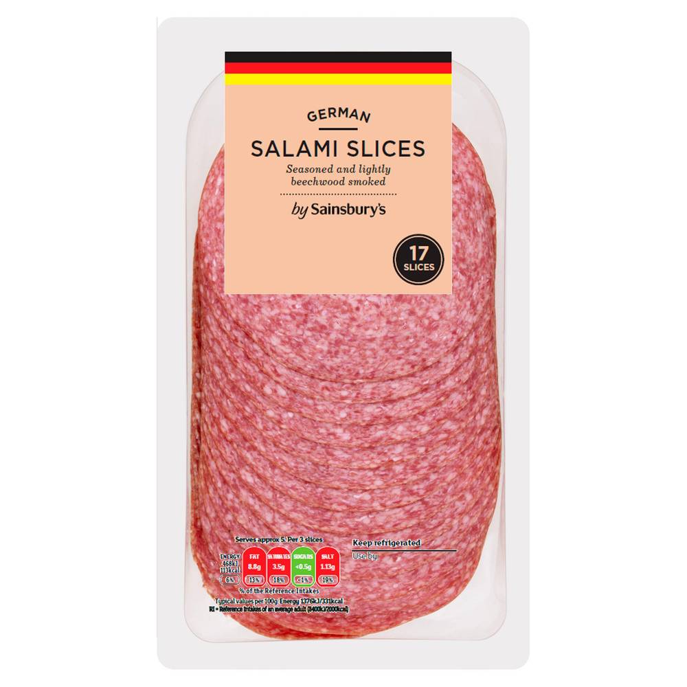 Sainsbury's German Salami Slices x17 170g