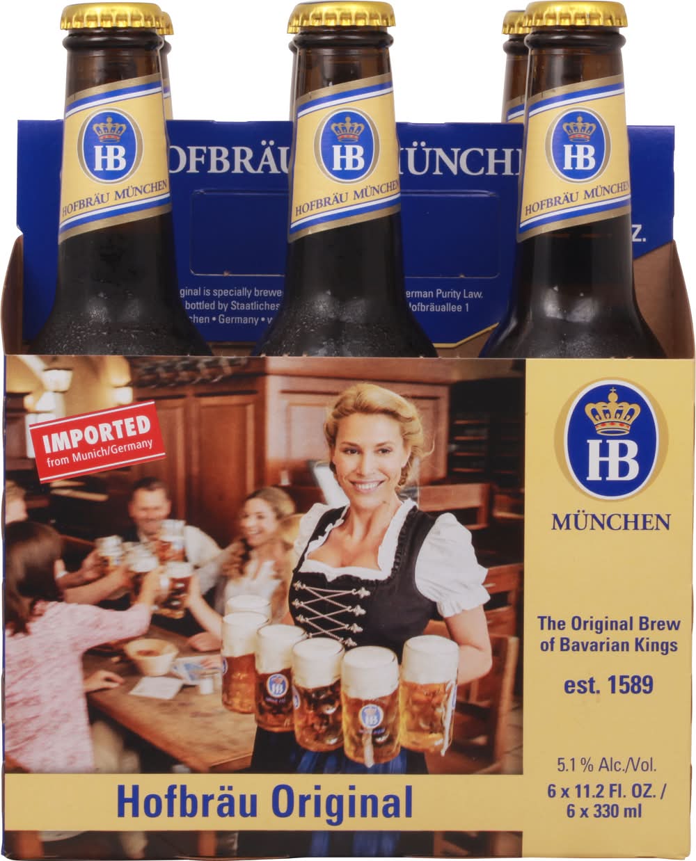 Hofbräu München Original Lager Beer (6 x 11.2 fl oz)