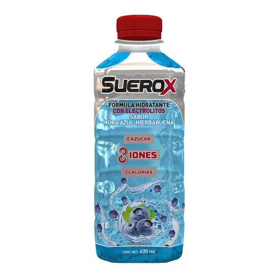 Suerox bebida hidratante (mora azul - hierba buena) (630 ml)