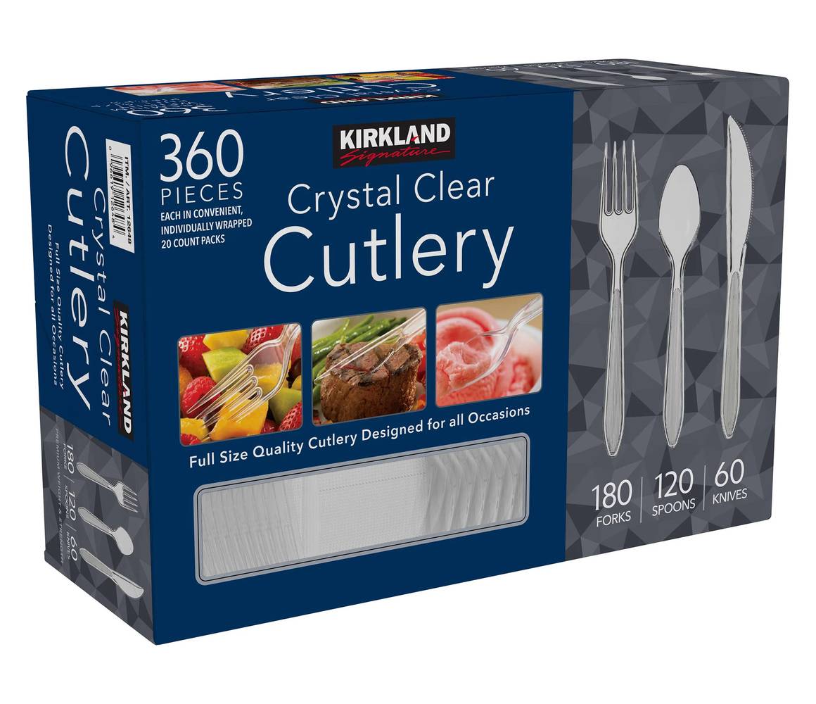 Kirkland Signature Crystal Clear Cutlery (360 ct)