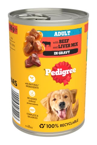 Pedigree Adult Wet Dog Food Chunks in Gravy With Beef (400g)
