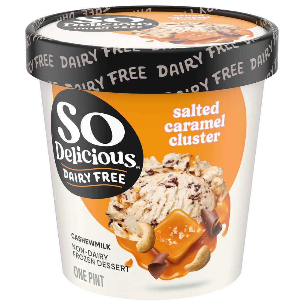 So Delicious Dairy Free Cashewmilk Frozen Dessert, Salted Caramel Cluster (473 ml)